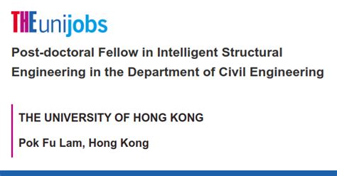 Post Doctoral Fellow In Intelligent Structural Engineering In The