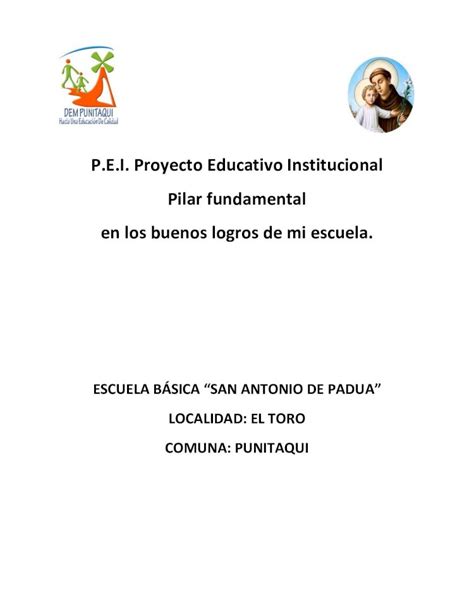 Pdf P E I Proyecto Educativo Institucional Pilar Fundamental