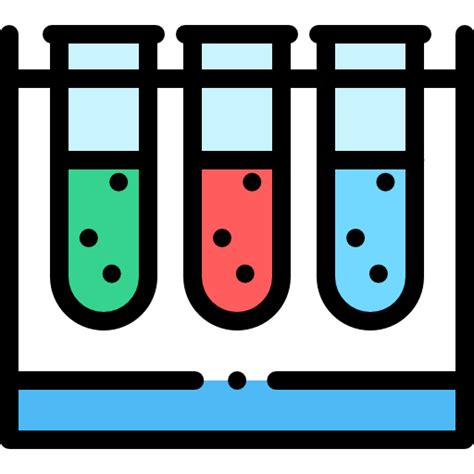 Test Tubes Detailed Rounded Lineal Color Icon