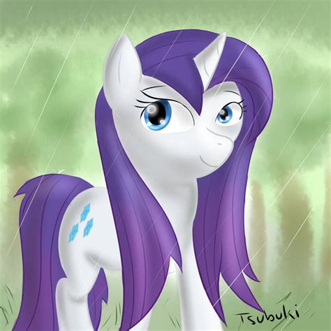 Mlp Fim Rarity In The Rain By Tsubukisan On Deviantart