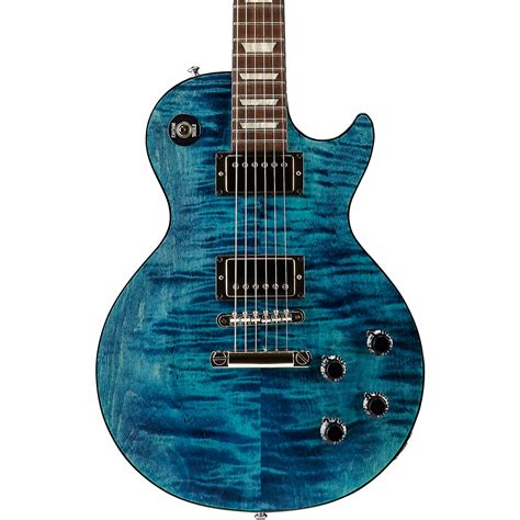 Gibson Custom Limited Edition Les Paul Standard Figured Electric Guitar Nordic Blue Black