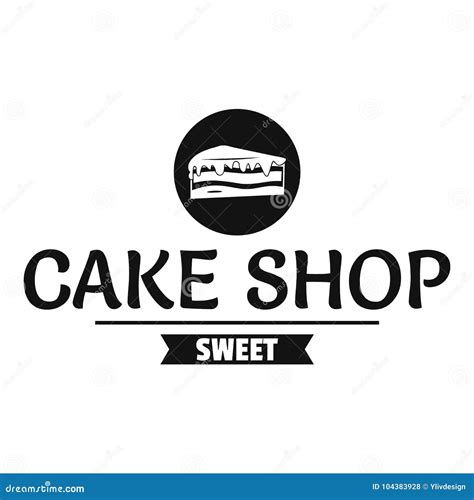 Cake Shop Logo, Simple Black Style Stock Vector - Illustration of ...