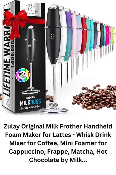 Zulay Kitchen Powerful Milk Frother Handheld Foam Maker For Lattes