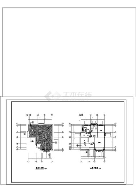 多层别墅cad图纸设计别墅建筑土木在线