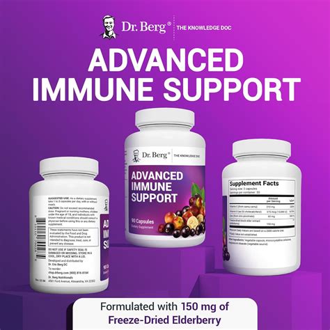 Dr Bergs Advanced Immune Support Suplemento De Defensa Multisistema De Inmunidad Diaria Con