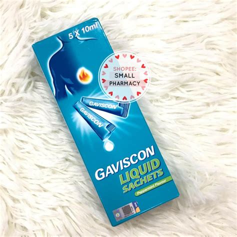 Gaviscon Ml X Peppermint Double Action Liquid Sachets