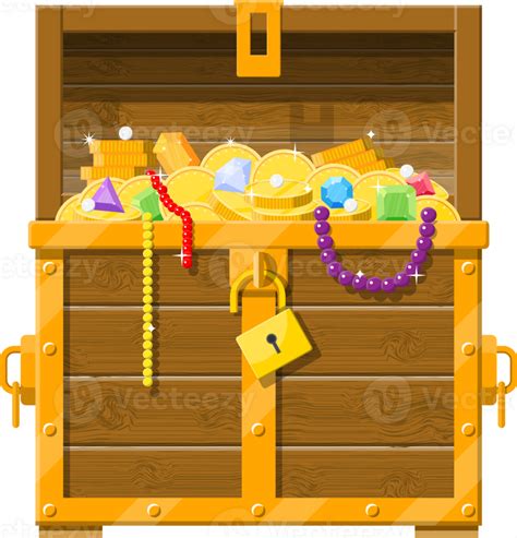 Treasure Chest Full Of Various Diamonds 35856962 Png