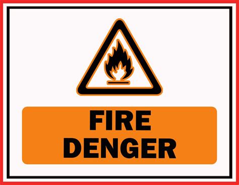 Fire Danger Sign Format | FREE Download | Danger sign, Signs, Out of ...