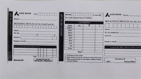 How To Fill Axis Bank Deposit Form How To Fill Cheque Deposit Form In