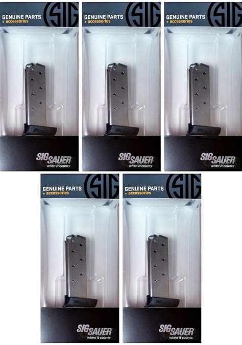 Five Pack Sig Mag 238 380 7 X P238 Factory 380acp 7rd Ext Plate Magazine Nimrod S Wares