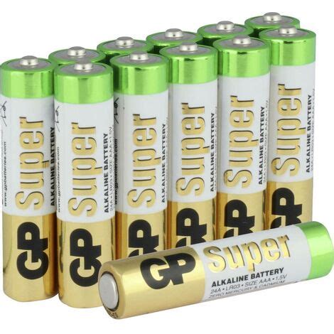 GP Super Batteria Ministilo AAA Alcalina Manganese 1 5 V 12 Pz