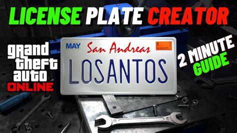 GTA Online LICENSE PLATE CREATOR Guide How To Make Custom License