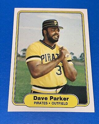 1982 Fleer Dave Parker Baseball Card 489 Pittsburgh Pirates Set Break