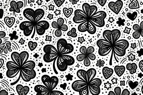 Black And White Floral Background (4249503)