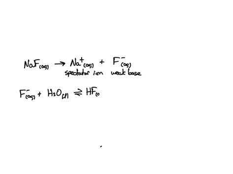 Solved Question Points If Naf Is Dissolved In Water A