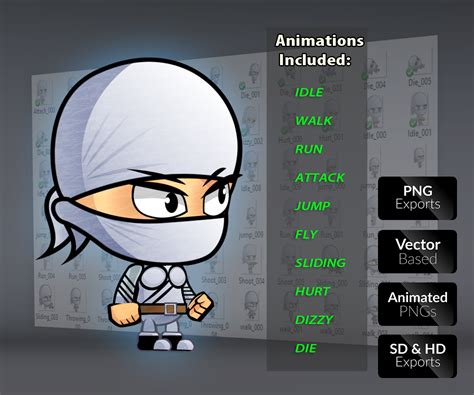 Ninja Royalty Free Game Art Character Game Art Partners