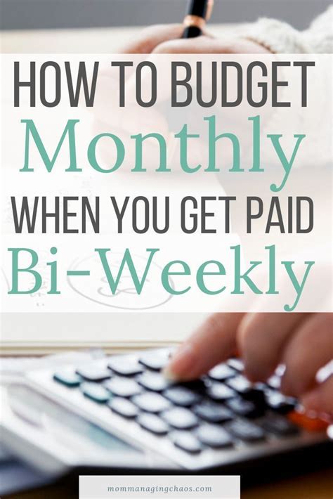 How To Budget Monthly Bills With Biweekly Paychecks Artofit