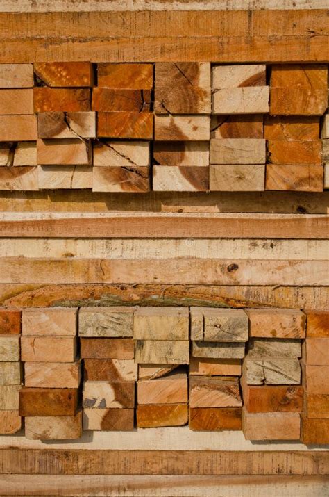 Stack Of Lumber In Timber Logs Storage Stock Photo Image Of Furniture