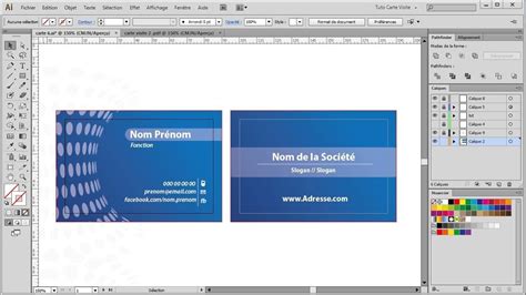 Carte Visite Recto Verso Tutoriel Illustrator YouTube