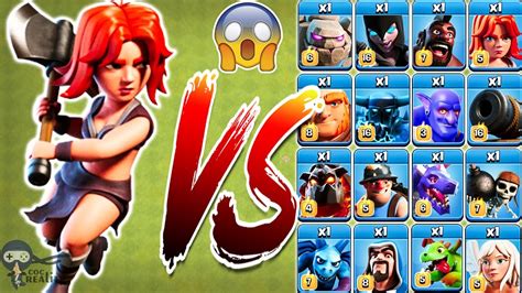 Max Valkyrie Vs All Troops Clash Of Clans Gameplay Max Valk Vs Every