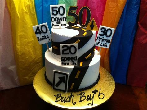 50th Over The Hill Birthday Cake