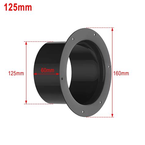 Vent Pipe Adapter Duct Round Joint ABS Wall Flange Connector For