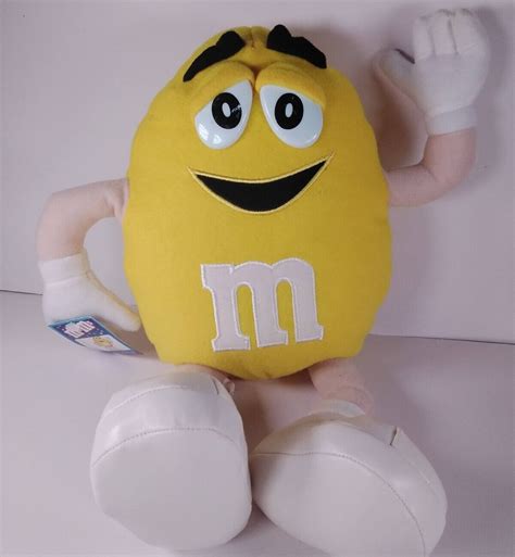 Yellow Mandms Nanco 2001 Mars 9 Plush With Plastic Eyes W Original Tag