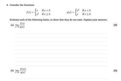 Solved 4 Consider The Functions F X {xx2 If X