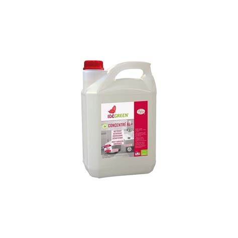 IDEGREEN DETARTRANT DEGRAISSANT DESINFECTANT SANITAIRE CONCENTRE ECOCERT 5L