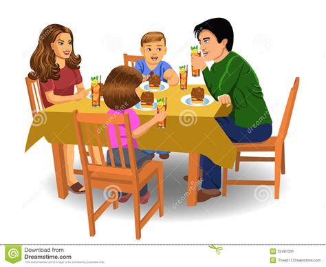 Family Eating Clipart - Clipart Suggest