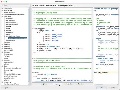 Plsql Syntax Colors