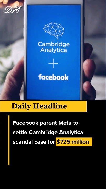 Meta Settles Cambridge Analytica Scandal Case For 725m Shorts