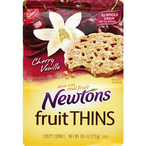 Nabisco Newtons Fruit Thins Crispy Cookies Cherry Vanilla Cookies