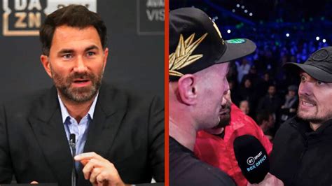 Eddie Hearn Reacts To Tyson Fury Oleksandr Usyk Announcement