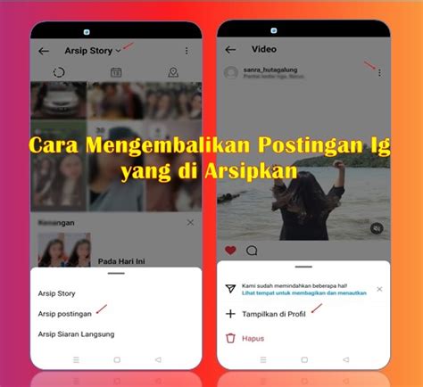 Cara Mengembalikan Postingan Ig Yang Di Arsipkan Dengan Mudah