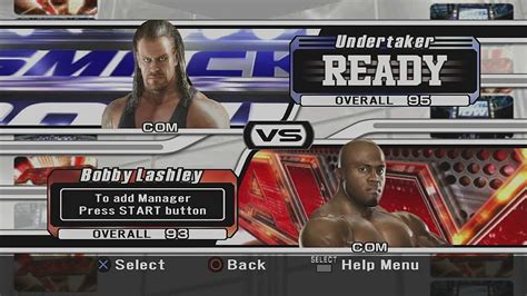 WWE SmackDown Vs Raw 2008 PS3 UNDERTAKER Vs Bobby Lashley YouTube