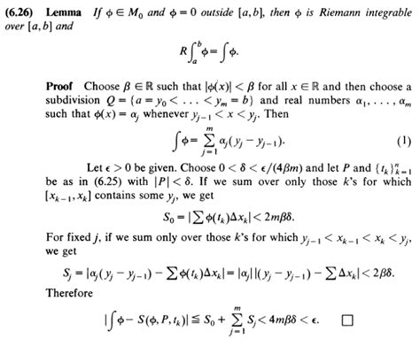 Real Analysis A Bounded Function Is Riemann Integrable Over A B And