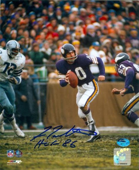 Fran Tarkenton autographed 8x10 Photo (Minnesota Vikings)