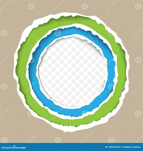 Torn Paper Frame Vector Illustration Template Ripped Paper Edges Stock