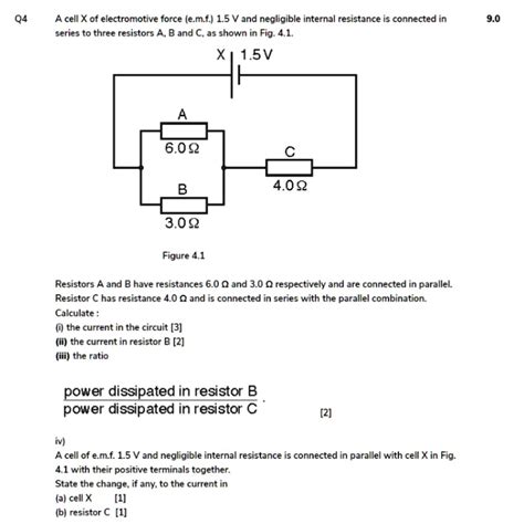 SOLVED A Cell X Of Electromotive Force Emf 1 5 V And Negligible