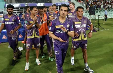 Tata Ipl Gambhir S Dream Podium Finish With Trophy Shares