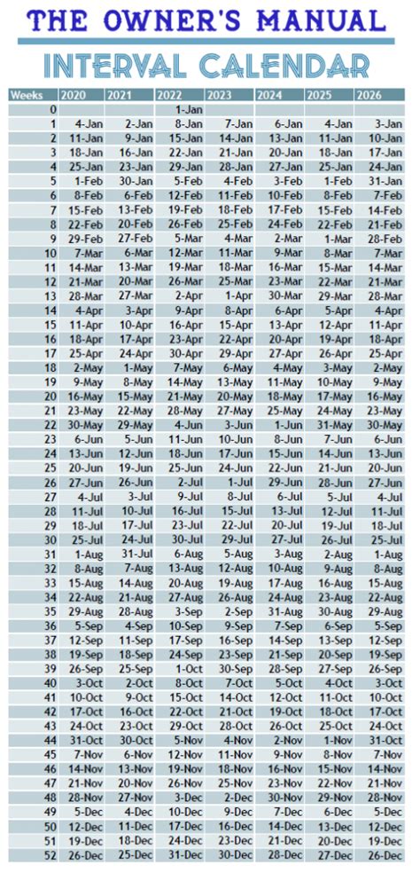 Timeshare Interval Calendar 2025 Printable Zaina Claire