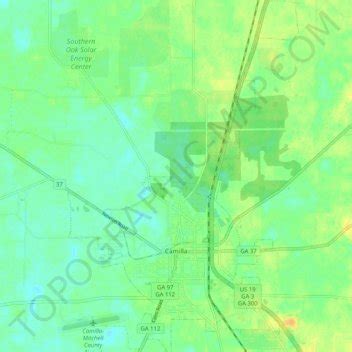 Camilla topographic map, elevation, terrain