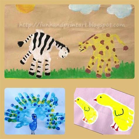 Handprint Animal Art For Kids