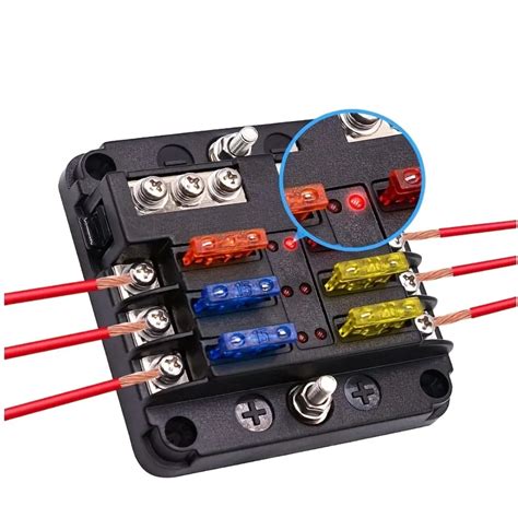 Ways Fuse Box Led Warning Indicator V V Power Distribution Panel