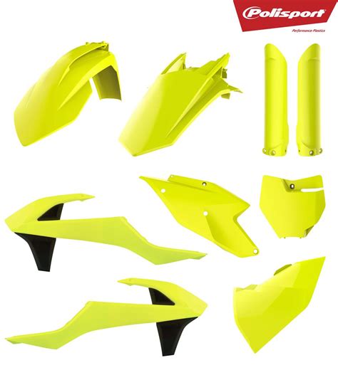 Polisport Plastic Kit Flo Yellow KTM 16 18 AOMC Mx