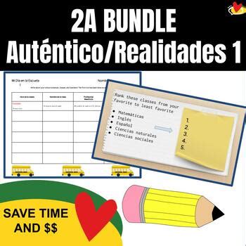 Autentico Realidades Chapter A Resource Bundle By Tarin B Resources