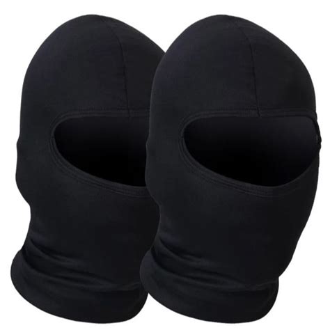 Kit 2 Toucas Ninja Balaclava Algodão Frio Resistente Preta Motoqueiro