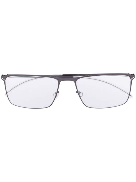 Mykita Torben Rectangular Glasses Silver In 银色 Modesens Mykita