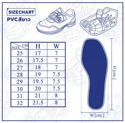 ตารางไซส POPTEEN SHOES